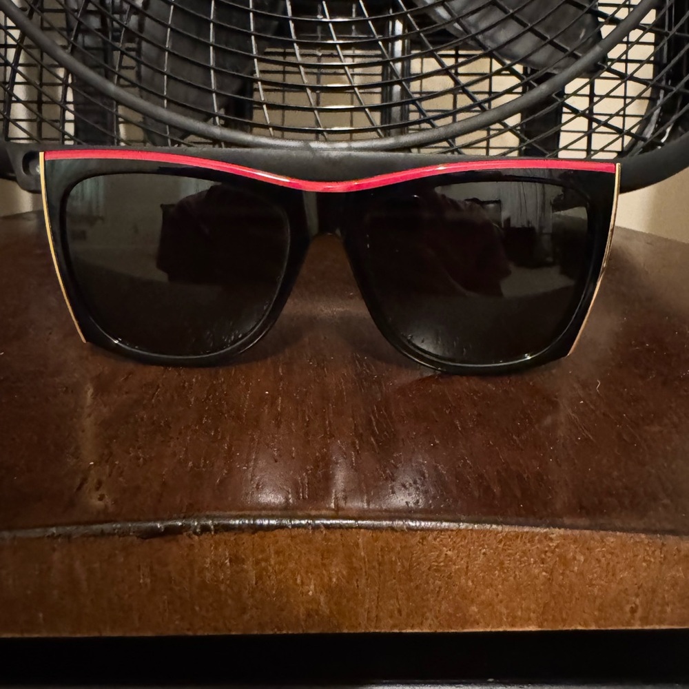 Yves Saint Laurent Black and Red Sunglasses